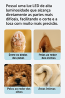 Aparador e Lixador 2 em 1 Pet Pelos Display LED Suprime